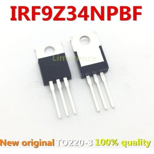 100% nuevo 50 unids/lote original MOSFET IRF9Z34NPBF -19A-55V IRF9Z34N F9Z34N TO-220 Transistor