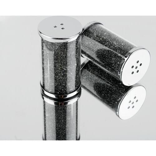 2PCS Acryl Spice Salt Pepper Shakers Seasoning Jar Can Barbecue Condiment Jar Bottles Cruet Container Dinner Table Decoration