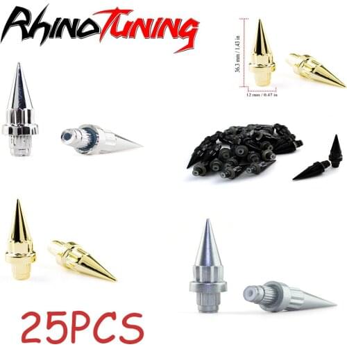 25pcs Universal Wheel Rivets Nuts Alloy Studs Plastic Screw For Auto Rims Cap Replacement Bolts Dust-proof Tuning Accessories