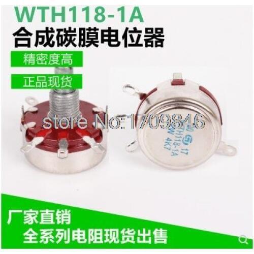 5pcs WTH118-1A 2W Potentiometer 470 Ohm/2.2M/10K/1K/1M/6.8K/22K Ohm