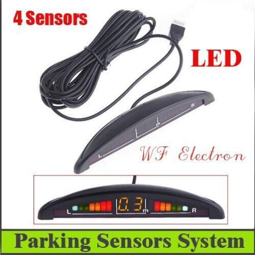 Car Reversing Car parking sensors LED Display Parking Reverse Backup Radar w/4 Sensors car parking system,free shipping R7