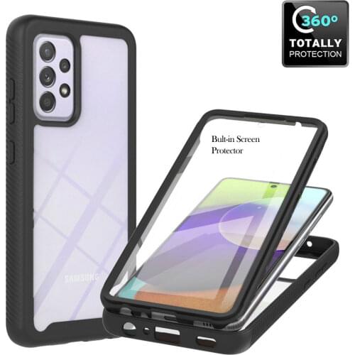 For Galaxy A02 A32 A5 A71 4G 360 Full Body Screen Protector Transparent Shockproof Case For Samsung Galaxy A52 A42 A72 5G