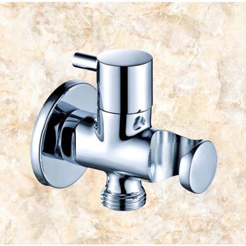Solid Brass Shower Head Bracket Holder Wall Mount, Chrome finish shower holder with spout SV013