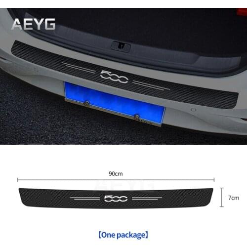 1pc Car Trunk Carbon Fiber Sticker For Fiat 500 Punto Abarth Stilo Ducato Palio Bravo Decals Vinyl Automotive Goods Accessories
