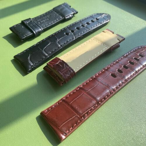 New Men Alligator Strap 20MM 22MM 24MM 26MM Genuine Leather Belt Crocodile Skin Watch Band Handmade Luxury LUMINOR Watchbands