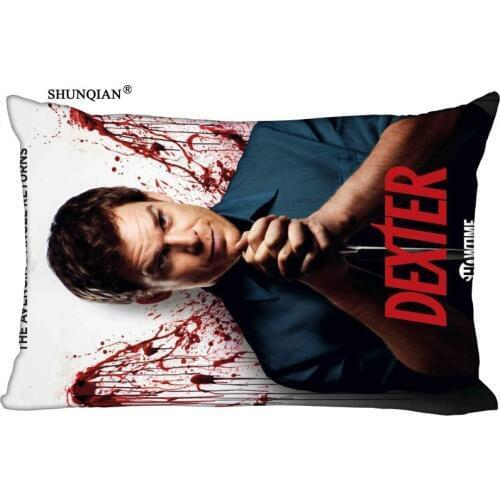 New Custom Dexter Pillowcase Zippered Rectangle Pillow Cover Cases Size 45X35cm,40x60cm,45X75cm,50X75cm(Two sides)