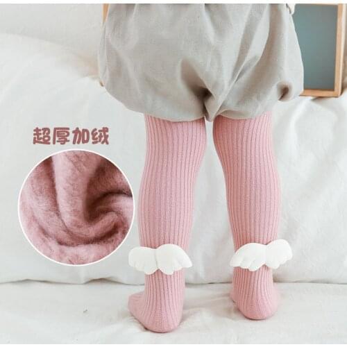 New Autumn And Winter Plus Velvet Thickening Childrens Pantyhose Baby Leggings Girl Long Tube Socks