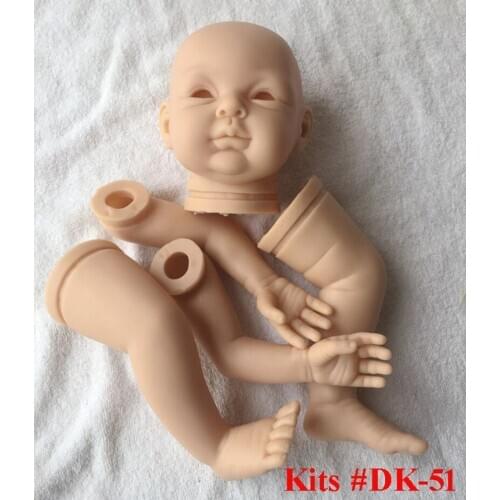 NPK 22inch reborn doll kit soft lifelike bebe reborn rebirth doll moudl real touch fresh color unpainted unfinished doll parts