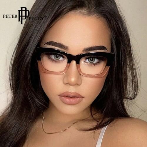 New Fashion Women Glasses Optical Frames Transparent Eyeglasses Vintage Rectangle Prescription Myopia Clear Glasses Frames Men