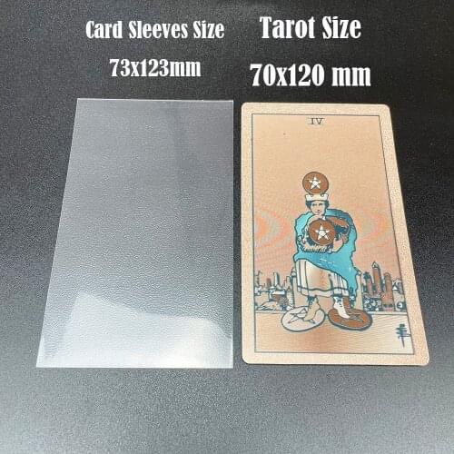 80pcs 73x123mm clear Matte card sleeves for tarot cards sleeve holder protector board game cover witchcraft supplies astrology