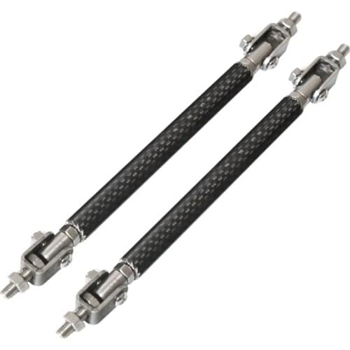 Car Adjustable Front Bumper Lip Splitter Rod Support Bar 10CM Black