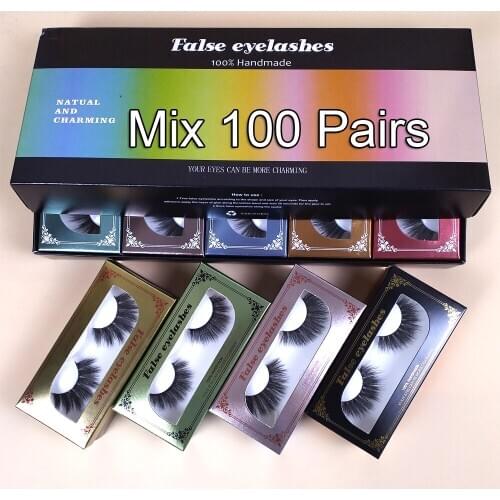Eyelashes Wholesale 20/30/50/100 Pairs Mink Eyelashes Wholesale Lashes In Bulk Mink Lashes Natural False Lashes Bulk Makeup Lash