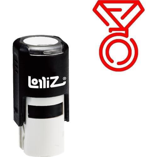 LolliZ Medal Self-Inking Rubber Stamp - Modern Symbol Series
