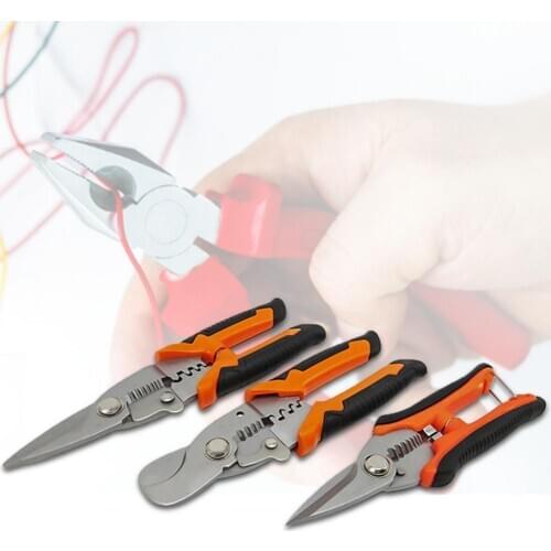 6/7/8 Inch Needle Nose Wire Stripper Stainless Steel Multifunctional Decrustation Pliers Electrician Shear for Distribution Box