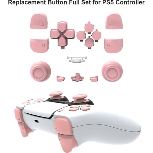 Replacement Button Full Set Controller Parts Gamepad Case Repair Parts Kit Replacement for PlayStation 5 PS5 Dual Sense