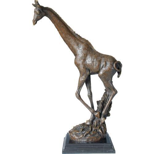 Giraffe Statue Bronze Garden decor auspicious Animal Bronze sculpture longevity luck art collections