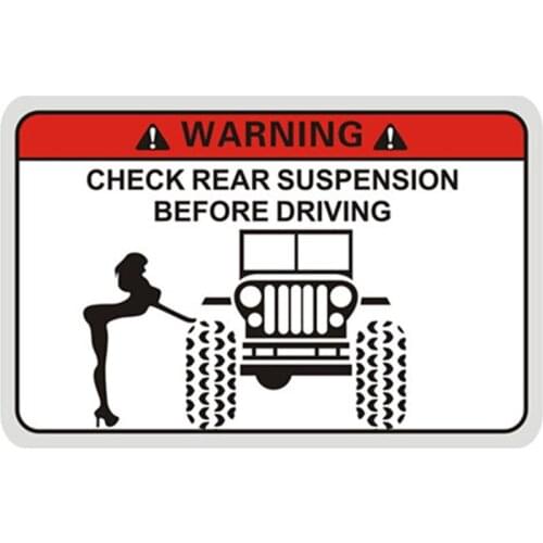 Funny in Car Safety Warning Reflective Decal Sticker Waterproof