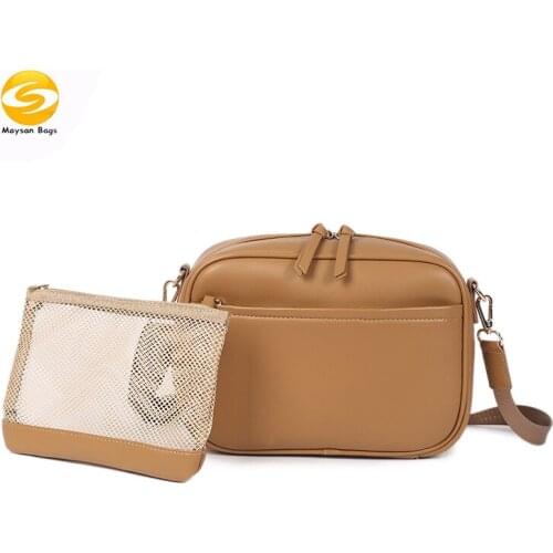 New Fashion PU Leather Waterproof Pockets Diaper Bag for Mother Travel Crossbody Bag 4colors Mini Diaper Bags Shoulder Bags