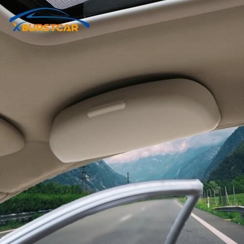 Xburstcar for Renault Koleos Kadjar Duster for Samsung QM6 QM3 Car Glasses Case Organizer Box Sunglasses Holder Storage Pockets