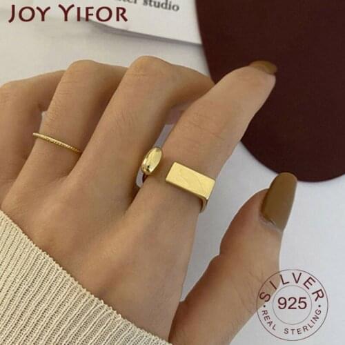 925 Sterling Silver Finger Rings for Women Couples INS Fashion France Gold Plated Vintage Elegant Bride Jewelry Gifts