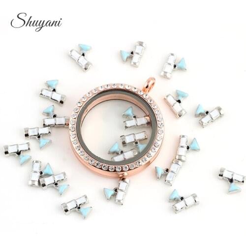 F275 Free Shipping DIY Enamel Telescope Floating Locket Charm For Glass Living Memory Floating Locket Accessories 20pcs/lot