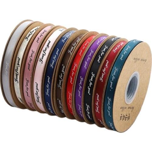 45 Meters Bouquet Packaging Material 2.5cm English Silk Ribbon Polyester Satin Ribbon Gift Flower Packaging Material