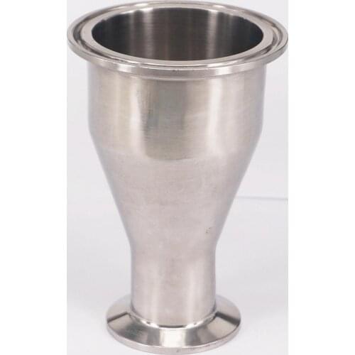 63mm Turn to 32mm O/D 304 Stainless Steel Sanitary Ferrule Concentic Reducer Pipe Fitting Tri Clamp