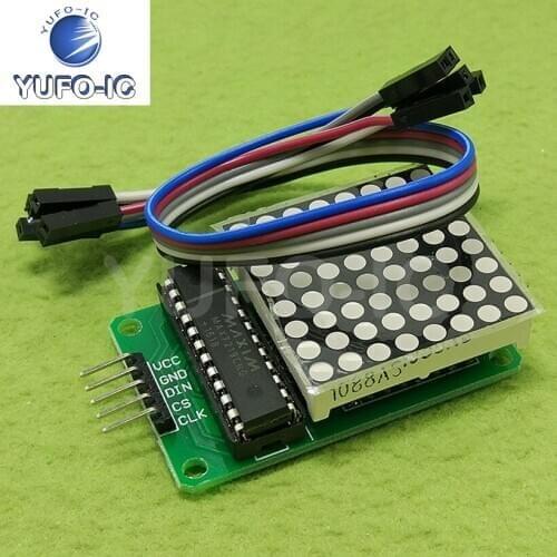 Free Ship 1PCS Finished Max7219 Dot Matrix Module Control Module Single Chip Microcomputer Display Module Compatible with Uno