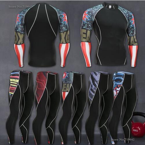 Brand Sports Pro Men Running Tights Fitnes Long Sweatpants Bodybuilding Combat Quick Dry Gym Running Trainning Leggings Trousers