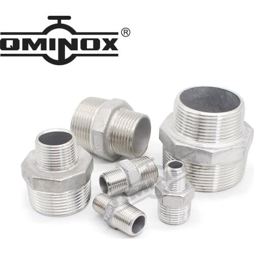 BSP BSPT Male Threaded Hex Nipple Pipe Reducing Fitting Application Connector Coupler Adapter Stainless Steel 304 for Brew Kit