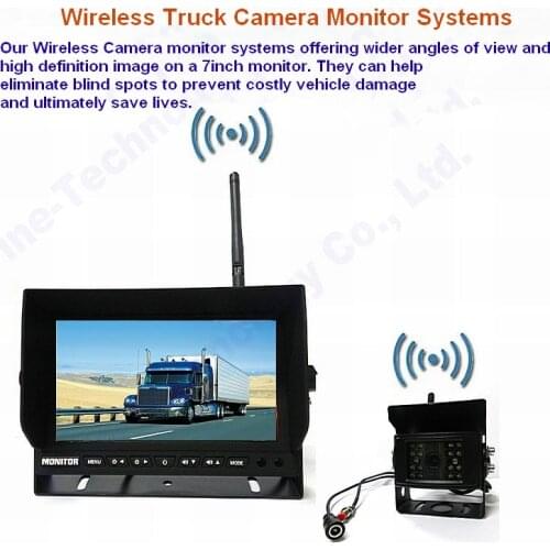 2.4Ghz Digital Wireless 7 '' LCD Rear view Camera System kit for Forklift Trucks
