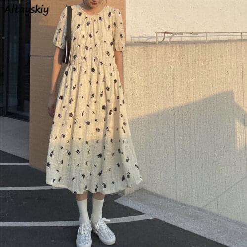 Derss Women Folds High Quality Floral Vintage French Fresh Elegant Korean Style Harajuku Large Size Female Loose Stylidh Spring