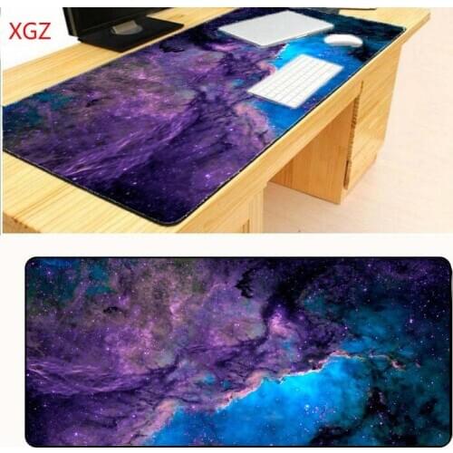 XGZ Mousepad Customization Support Space Nebula Nebula Purple Keyboard Desk Game Mouse Pad CSGO DOTA2 Black Big Lock