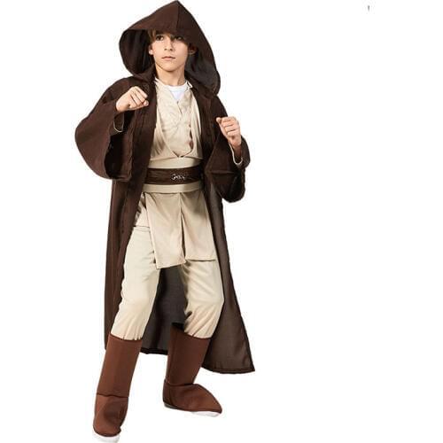Hot New Sale Star Wars Anime Cosplay Costume for Kids Boys Halloween Fancy Jedi Knight Anakin Disguise May The Force Be with You