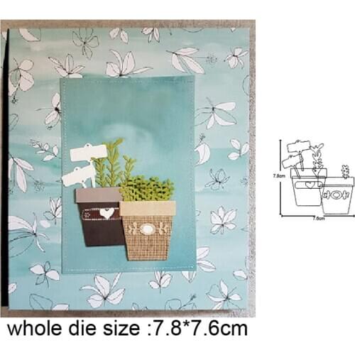 2020 new metal dies Potted Plants Flower Cutting Dies Stencils for DIY Scrapbooking dies Decoration Embossing Album Cards Making