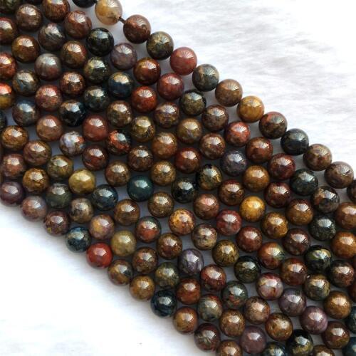 Natural Genuine Red Brown Blue Pietersite Stone Round Loose Gemstone Stone Beads 8mm 10mm 12mm 15" 05507