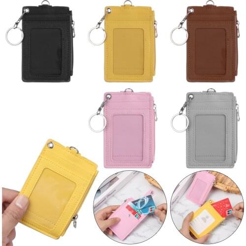 2020 New Unisex Portable ID Card Holder Bank Bus Cards Cover Badge Case Office Work Keychain Keyring Tool Protective Shell