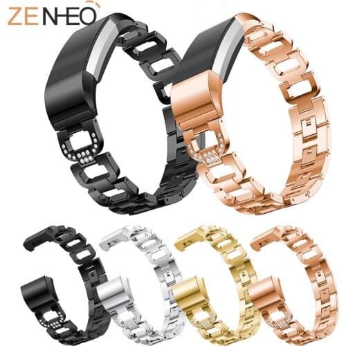 New Womens fashion elegant sport watchband For Fitbit Charge 2 watchband Rhinestone strap for Fitbit Charge 2 wristband Straps