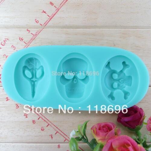 Food grade material New style large hot sale skeleton chocolate silicone mold fondant Cake decoration mold NO.SI272