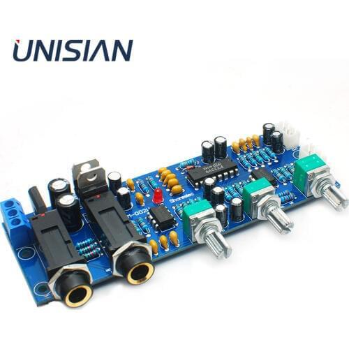 UNISIAN PT2399 Karaoke Amplifier board audio Microphone NE5532 Preamplifier Reverberation Echo sound For home Amplifiers