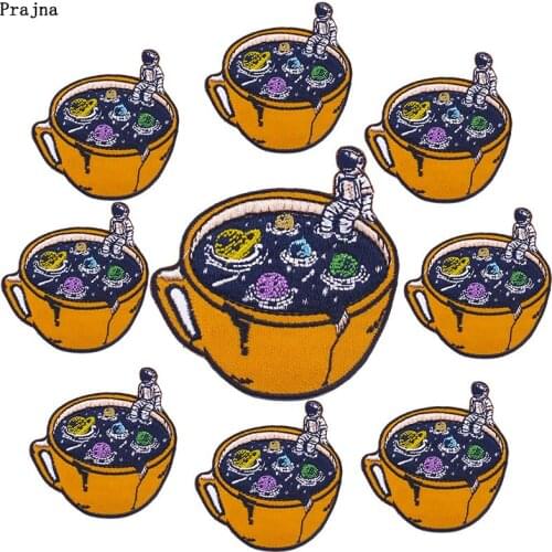 Prajna 10 PCS Space Astronaut Patches On Clothes Hippie Astronaut Patch Iron On Embroidered Patches For Clothing Sticker DIY