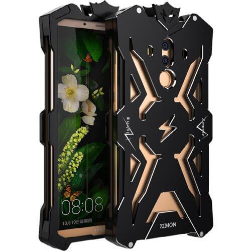 Zimon Luxury Aluminum Metal Phone Case For Huawei Mate10Pro Heavy Duty Armor Frame Shockproof Back Cover For Huawei Mate10 Funda