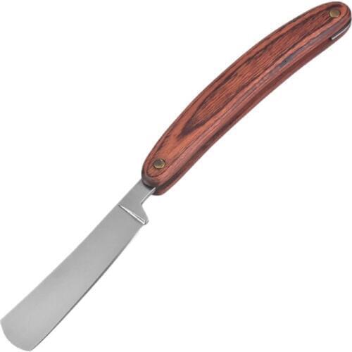 Vintage Old Style Straight Edge Steel Barber Razor Folding Shaving Knife Hair Removal Tools Wood Handle