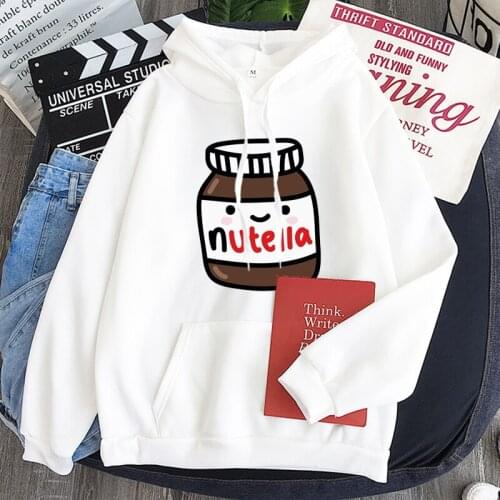 Nutella Hoodie For male Female Kawaii Unisex cool Streetwear Sweatshirt Pullover Fashion Hooded Casual Female Clothe Long Sleeve