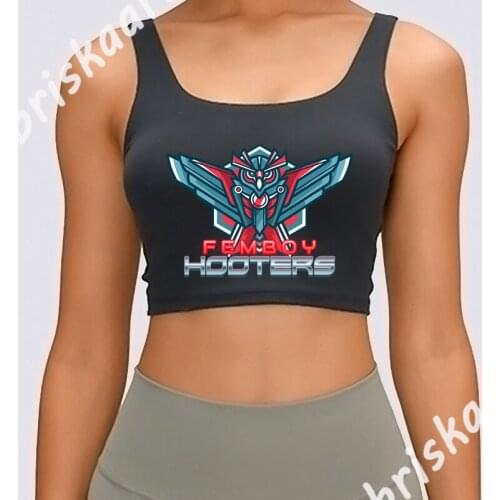 Femboy Hooters Turquoise Owl Tank Top Female Crop Top Summer Style Create S-XXL Graphic Pictures Building Vest
