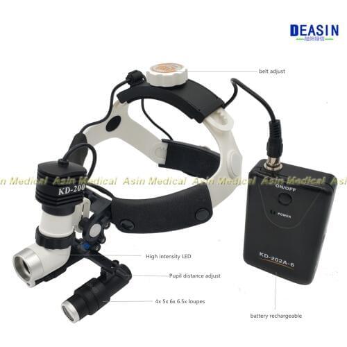 High Quality Medical loupes with 5W LED Good HeadLight Dental Surgical Loupe Magnifier 4.0X ,5.0X , 6.0X , 6.5X