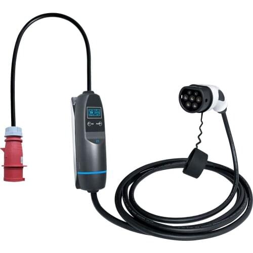 European Standard Type 2 EV Charger Fast Charging Model 3 phase portable Charger red cee Plug 32A