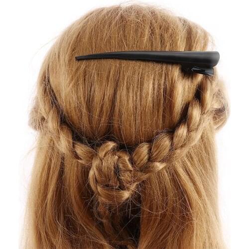 6/12pcs Black Metal Non-slip Crocodile Clip Hair Clip Hairdressing Styling Tool Hair Accessories for Women Girls