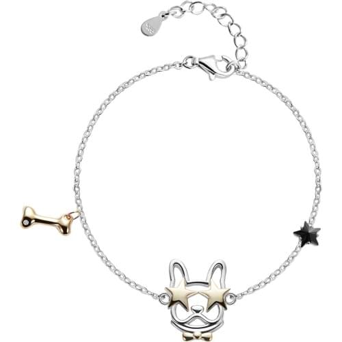 ZEMIOR 925 Sterling Silver Bracelet For Women Luxury Austria Crystal Bracelets Animal Doggy Sporty Fine Jewelry Free Shipping