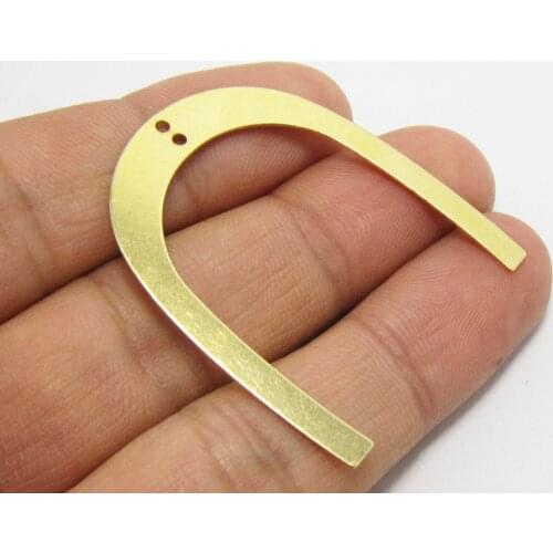 Brass U charm connector 42x35mm Raw brass earrings findings Earrings components -10pcs R1198